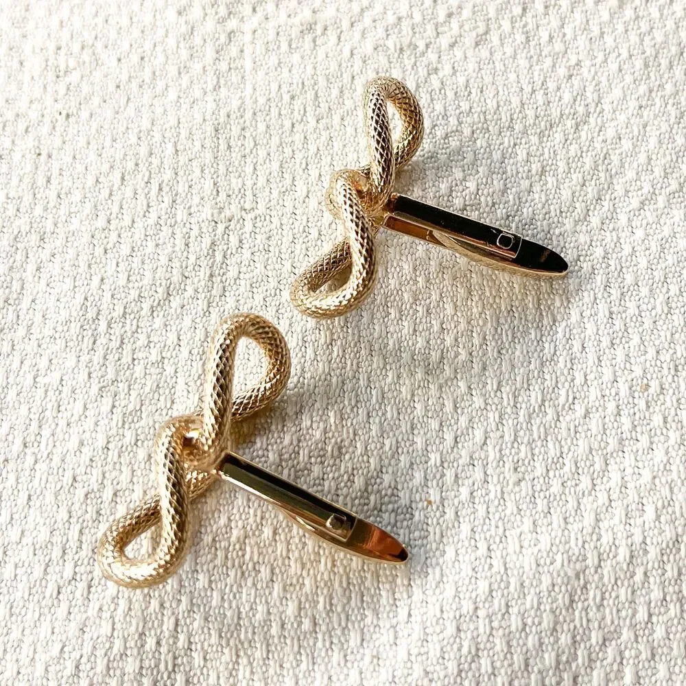 Vintage Sarah Coventry Cufflinks Gold Tone Chain Link Mens Retro Formalwear